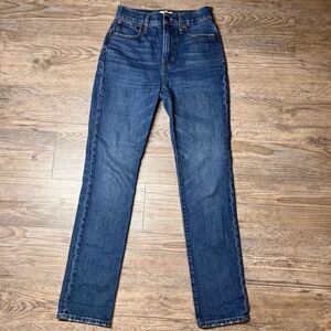 Madewell Womens Blue Whiskered The Perfect Vintage Full Length Jeans Size‎ 25